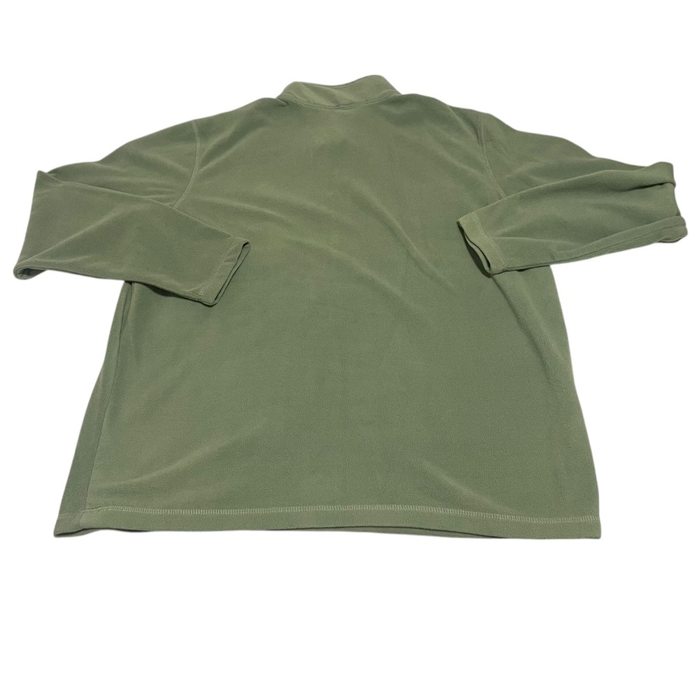 Eddie Bauer Jacket Men’s Large Green Casual Fleece Quarter Zip Embroidered Logo‎ - Picture 2 of 7